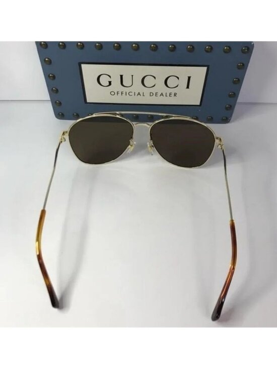 ? - New Authentic Gucci Brown Pilot Ladies Sunglasses GG0969S 002 main image 6